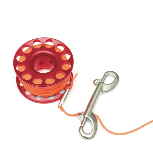 Soidarity Carrete de dedo, carretes de buceo, salvavidas, seguridad, soporte retráctil para salchichas, flotador submarino, enrollador de mano con gancho Deportes acuáticos Rojo Soidarity OD003520-02