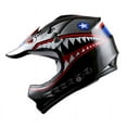 thumbnail image 3 of 1Storm Youth Motocross Helmet Kids Motorcycle Bike Helmet HBOY Shark Black + Goggles + MG Youth Black Glove Bundle, 3 of 8