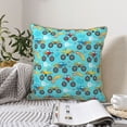 thumbnail image 6 of KLL Cartoon Monster Truck Decorative Throw Pillow Covers Velvet Soft for Couch Sofa Bedroom Living Room Outdoor - 18"x18", 6 of 8