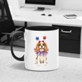 thumbnail image 4 of 4th of July Cavalier King Charles Spaniel Celebrates Independence Day 11oz Accent Two-tone Mug Dog Lover Gifts Coffee Tea Cup - 12010, 4 of 5