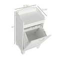 thumbnail image 3 of Fithood Free Standing Home Organizer Hamper, Bathroom Storage Cabinet, White, 3 of 5