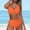 Orange, variant on Sakmal High Waisted Womens Bathing Suits Bikinis Green Two Piece Sets Swimwear Padded Push Up Swimsuit Sets