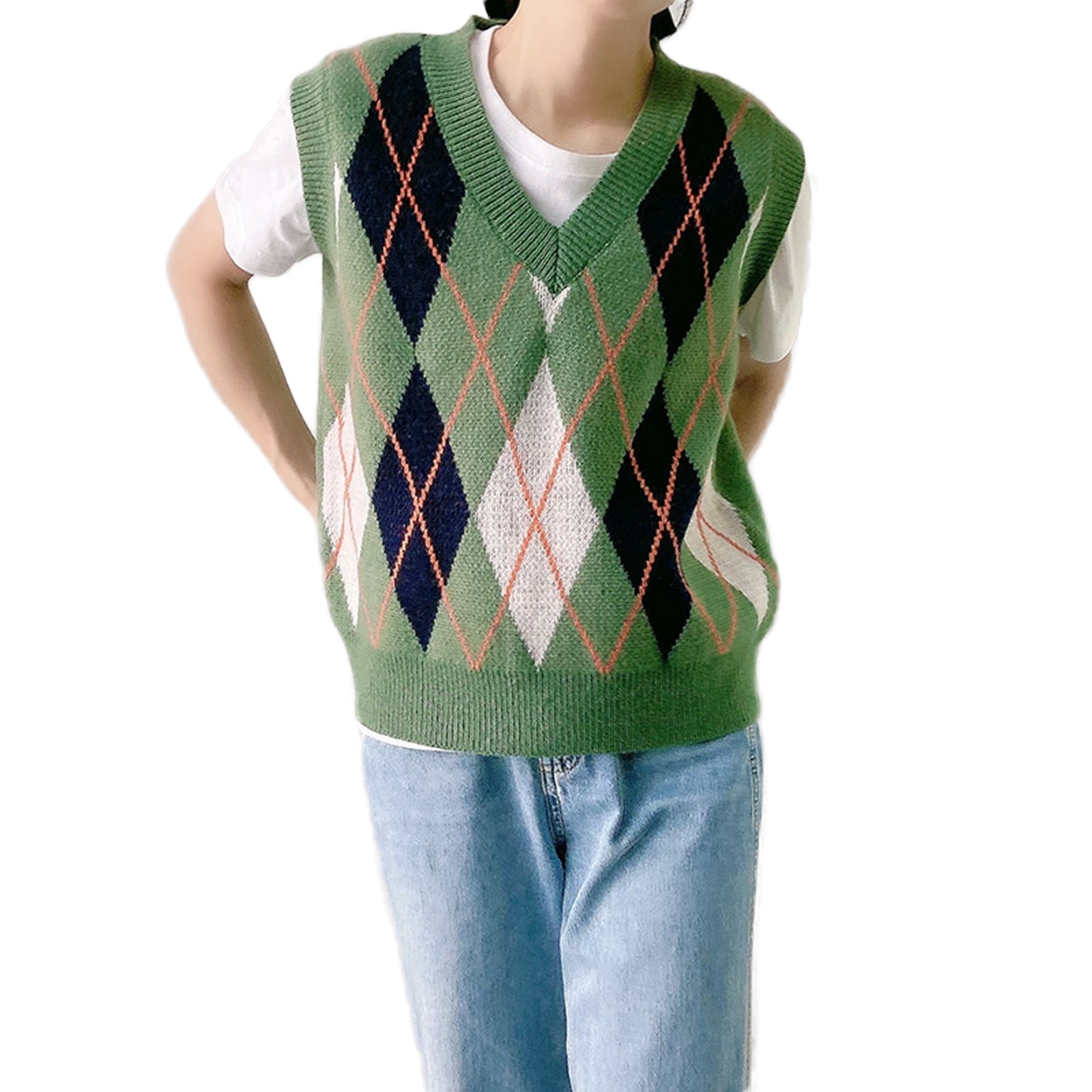 WenaZao Women Loose Sweater Vest 