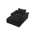 thumbnail image 5 of Aukfa 51.2" Oversized Chaise Lounge Chair Indoor, Corduroy Upholstered Sofa Couch with Pillow Armrests, Sleeper Sofa Chair for Living Room Bedroom Office, Black, 5 of 8
