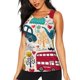 thumbnail image 1 of Balery London Symbols Camiseta sin mangas estampada ligera para mujer, tops de entrenamiento sin mangas, camisetas de yoga transpirables de secado rápido.-Large, 1 of 7