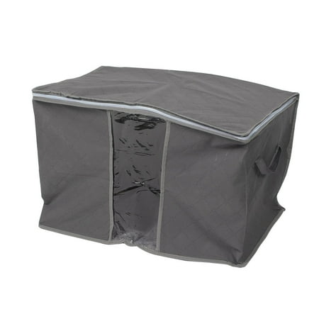 

Household Nylon Storage Bag Organizer with zipper Rectangle (Gray 58 x 35 x 40cm)