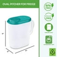 thumbnail image 2 of Tribello Pitcher with Lid 1 Gallon, Slim Clear Plastic Water Pitcher with Pivot-top Spout Lids, Iced Tea Pitcher for Fridge, Freezer/Dishwasher Safe, and BPA/Phthalate Free, 2 of 5