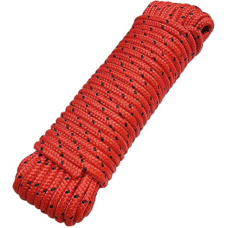 Polypropylene Rope 8 Mm X 20 M Red With Black Thread - Mooring Leash, Polypropylene  Ropes Multifunctional Rope, Breaking Load: 700 Kg 