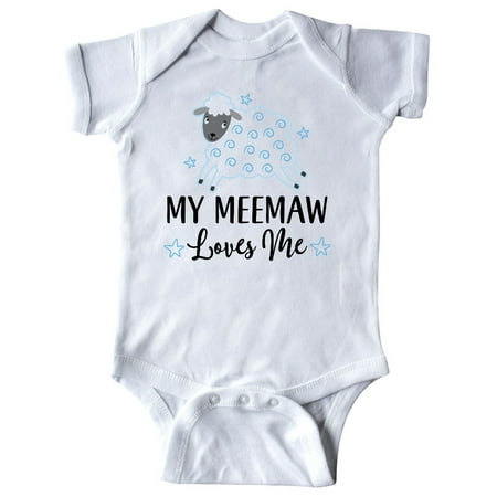 

Inktastic My Meemaw Loves Me Lamb Gift Baby Boy or Baby Girl Bodysuit