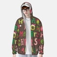 thumbnail image 2 of Balery Ho Ho Ho Merry Christmas Sudadera ligera de manga larga con capucha y protección solar UPF 50+ para hombre y mujer, ideal para pesca y running-Large, 2 of 7