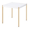 thumbnail image 2 of Acme Furniture LV00035 - Table d'Appoint, Finition Blanche et Dorée - Otrac, 2 of 3