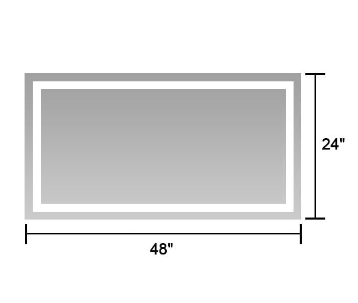 Decoraport Frameless Rectangle Wall Mirror Modern Bathroom Mirrors Qty