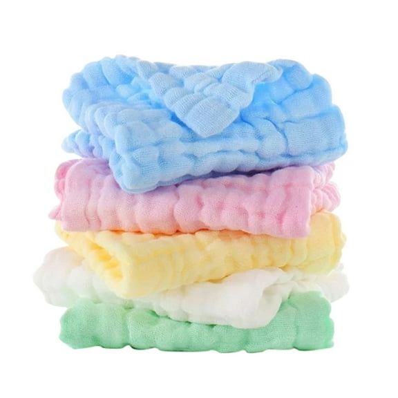 Muaco Washcloths - Set of 5 - Size 10" x 10" - Absorbent and Soft Cotton Wash Cloth for Body and Face