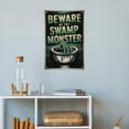 thumbnail image 4 of Retro Funny Bathroom Poster Beware of The Swamp Monster Vintage Wall Art Print Poster, 4 of 8