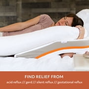 MedCline Reflux Relief System - Bed Wedge Pillow for Acid Reflux & GERD Relief, Full Body Pillow - Arm Hole Pocket & Incline Sleep Position - Medium - 55 - 511, 1 Ct