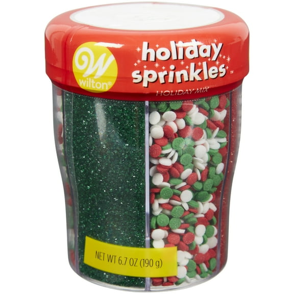 Wilton 6-Cell Assorted Christmas Sprinkles, 6.7 oz.