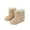 Khaki, variant on DMDUOU Faux Fur Snow Boots for Toddler Girls Fluffy Furry Mid Calf Boots Winter Warm Outdoor Flat Boots White 30