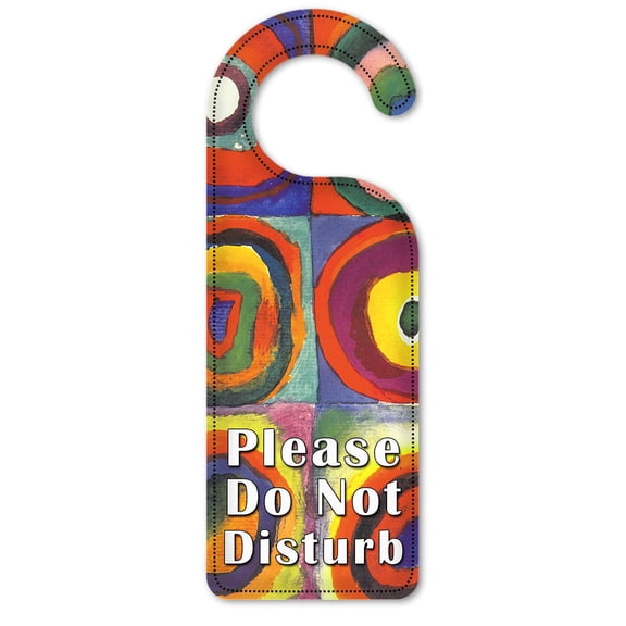 Do Not Disturb Door Knob Hanger Sign - Kandinsky: Farbstudie Quadrate