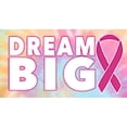 thumbnail image 2 of Womens "Dream Big Breast Cancer Awareness" Tie Dye Tee - Pastel Rainbow, Large, 2 of 4