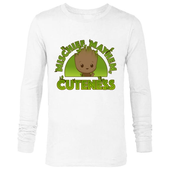 Marvel Studios I Am Groot Mischief Mayhem Cuteness - Long Sleeve T-Shirt for Men - Customized-White