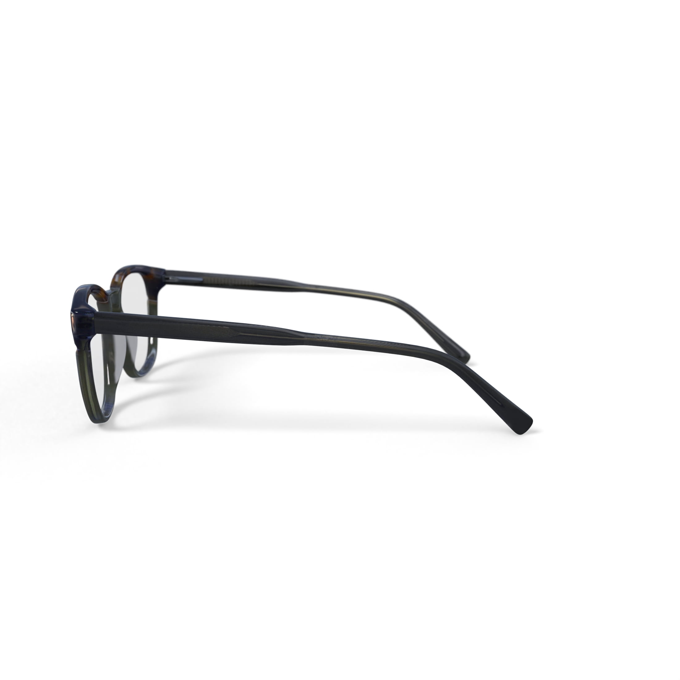Bio Eyes Men's Ashton Square Prescription Eyeglasses with Case, Green Tortoise