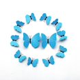 thumbnail image 3 of 2 paquetes, adhesivos de pared de mariposa 3D, azul, 3 of 4