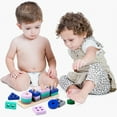 thumbnail image 1 of Wooden Sorting Stacking Toy Shape Sorter Geometry Puzzle Early Educational Activity For Toddlers 1 2 3 Years, 1 of 9