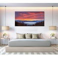 thumbnail image 4 of Smoky Mountain Wall Art Sunrise Over Blue Ridge Mountains Scenic Painting Gallery Wrapped Canvas Art Ready to Hang, 4 of 6