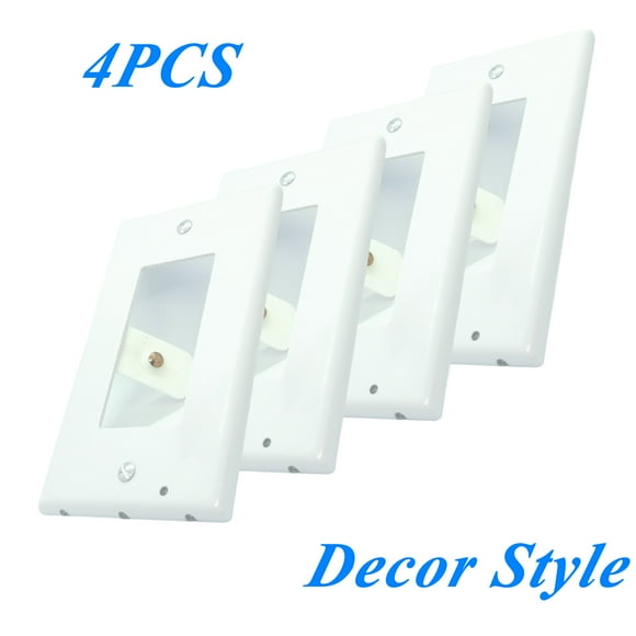 4PCS Décor Mur Plaque de Sortie Nuit Lumière Illuminée Plug Cover avec Capteur Inductif Lumière Facile Snap sur Aucun Fil Ou Batterie Nécessaire