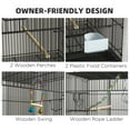 thumbnail image 5 of PawHut Double Stackable Bird Cage on Wheels w/ Stand for Canaries, 5 of 9