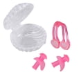 thumbnail image 1 of EeaseCA High-end Exquisite Swim Waterproof Silicone Earplug Nose Clip Set Surf Swimming Accessories(Pink), 1 of 7