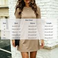 thumbnail image 2 of Squevariel Long Sleeve Dress for Women Crew Neck Solid Color Casual Dress Mini Dress, 2 of 6