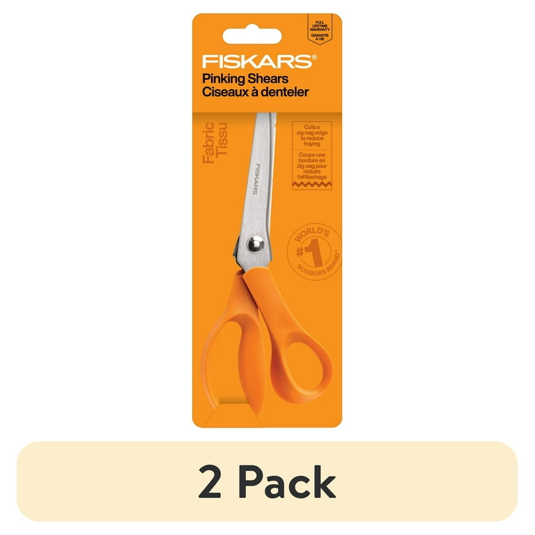8" Pinking Shears, Pointed Tip, Orange, 2-Pack photo 1