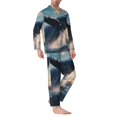 thumbnail image 2 of Balery Dancing Whale Pijama para Hombre de Dos Piezas con Manga Larga, Conjunto de Dormir y Descanso Suave con Bolsillos-X-Large, 2 of 7