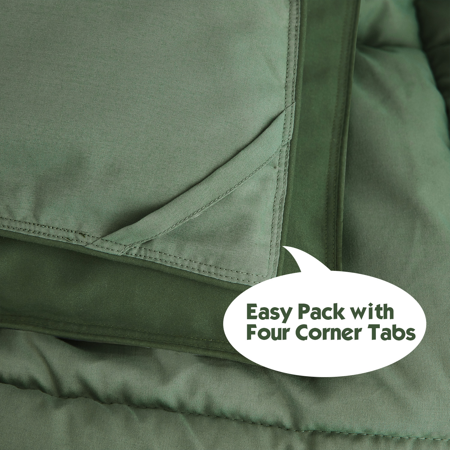 HIG Lightweight Down Alternative Queen Comforter Set, Green photo 4