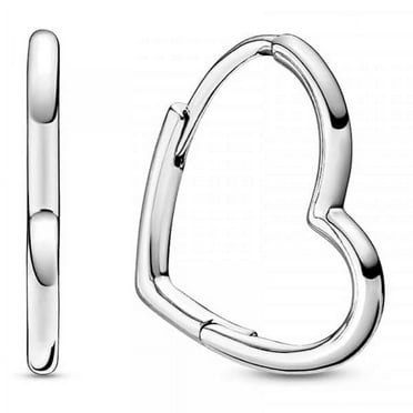 Pandora Small Asymmetrical Heart Hoop Earrings