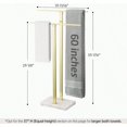 thumbnail image 5 of Standing Towel Rack with Marble Base 2-Tier Towel Stand for Bathroom Floor Upgrade Steady Design T-Shaped Towel Drying Rack Gold SUS304 Stainl Steel Brushed Gold Finish BTH217-BZ, 5 of 10
