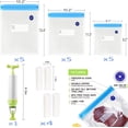 thumbnail image 3 of TETOU Lot de 15 Sacs sous Vide avec Pompe Sacs sous Vide Réutilisables Sacs de Congélation Sacs de Rangement pour Aliments Trousse sous Vide, 3 of 6