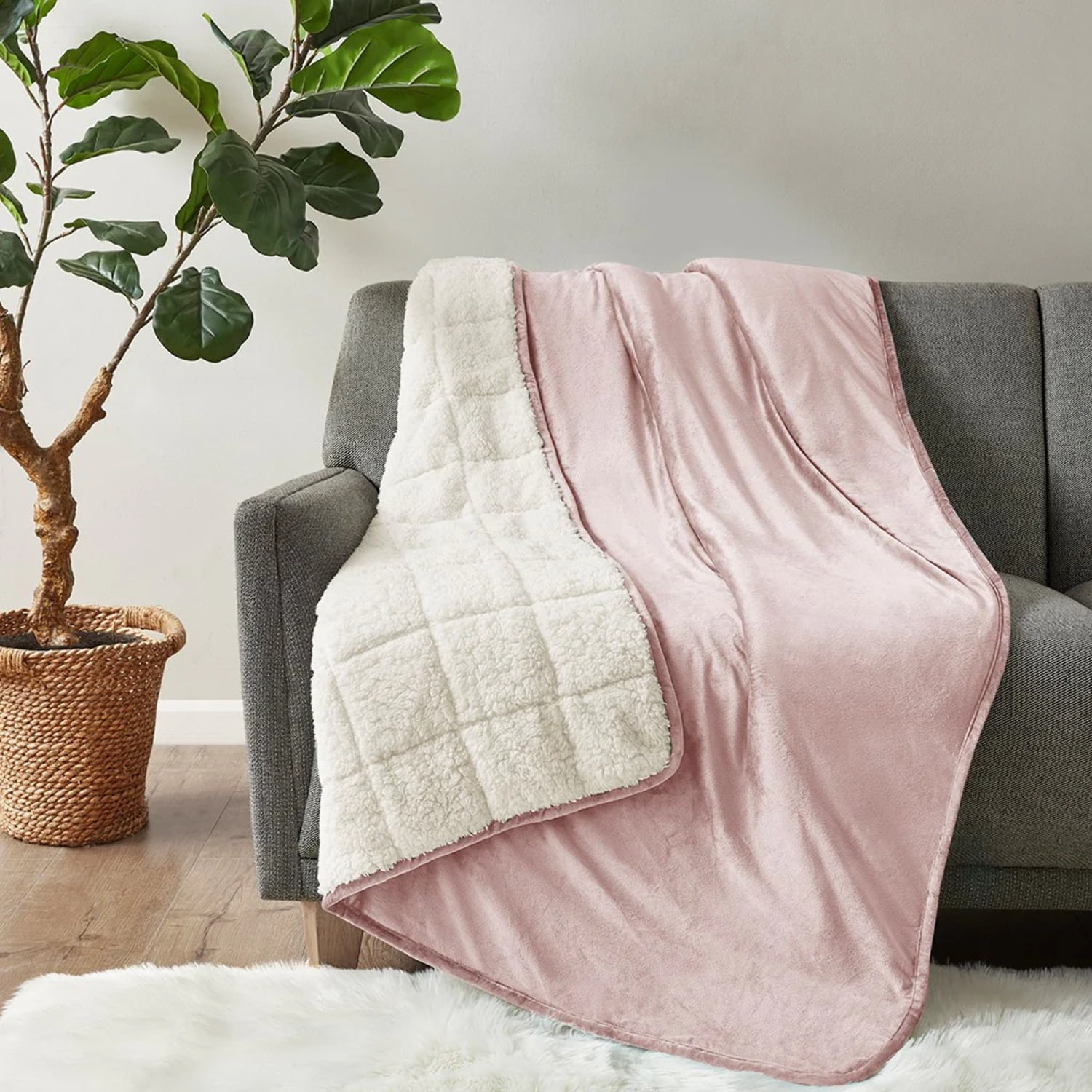 Sleep Philosophy Velvet to Berber Weighted Blanket 50x60 10lbs Walmart