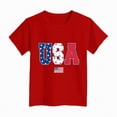 thumbnail image 4 of NOLDARES Girl's Athletic Shirts Crew Neck Short Sleeve Tees Summer Active Tops for Teen Girls Soccer & Sports Tshirts for Teens(Red,5-6 Years), 4 of 4
