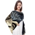 thumbnail image 4 of Monkey Elegant Chiffon Silk Scarf for Women - Lightweight Breathable Shawl Wrap - 180x73 cm, 4 of 6