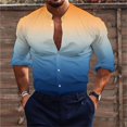 thumbnail image 1 of Camisas de hombre con estampado 3D en color blanco claro, diseño de ropa con botones de manga larga, camisa de negocios aristocrática, 1 of 6
