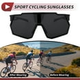 thumbnail image 3 of Unique Bargains 1 Pc Motorcycle Riding Goggles Anti-glare Tri-Acetyl Cellulos PC UV400 Outdoor Sports Sunglasses for Motocross Dirt Bike ATV Black Frame Black Lens, 3 of 6