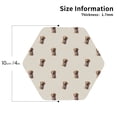 thumbnail image 2 of Leather Coasters with Heat-resistant for Drinks, Pleasure Labrador Retriever Dog -标题2 Hexagon, 2 of 5