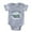 Heather Grey, variant on CafePress - FIN Flying Hippo - Cute Infant Baby Football Bodysuit