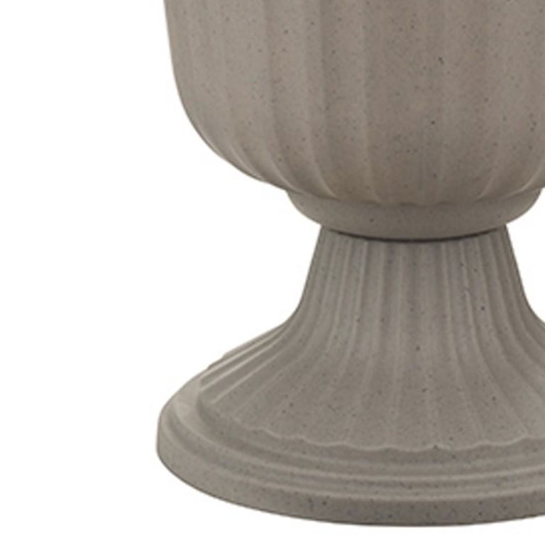 Southern Patio Utopian Urn Planter, 14" Gray Resin photo 8