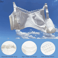 thumbnail image 4 of BIMEI Seamless Mastectomy Lace Bra for Women Breast Prosthesis with Pockets Sleep Bras Soft Daily Bras with 2 Removable Pads,White,XL, 4 of 9