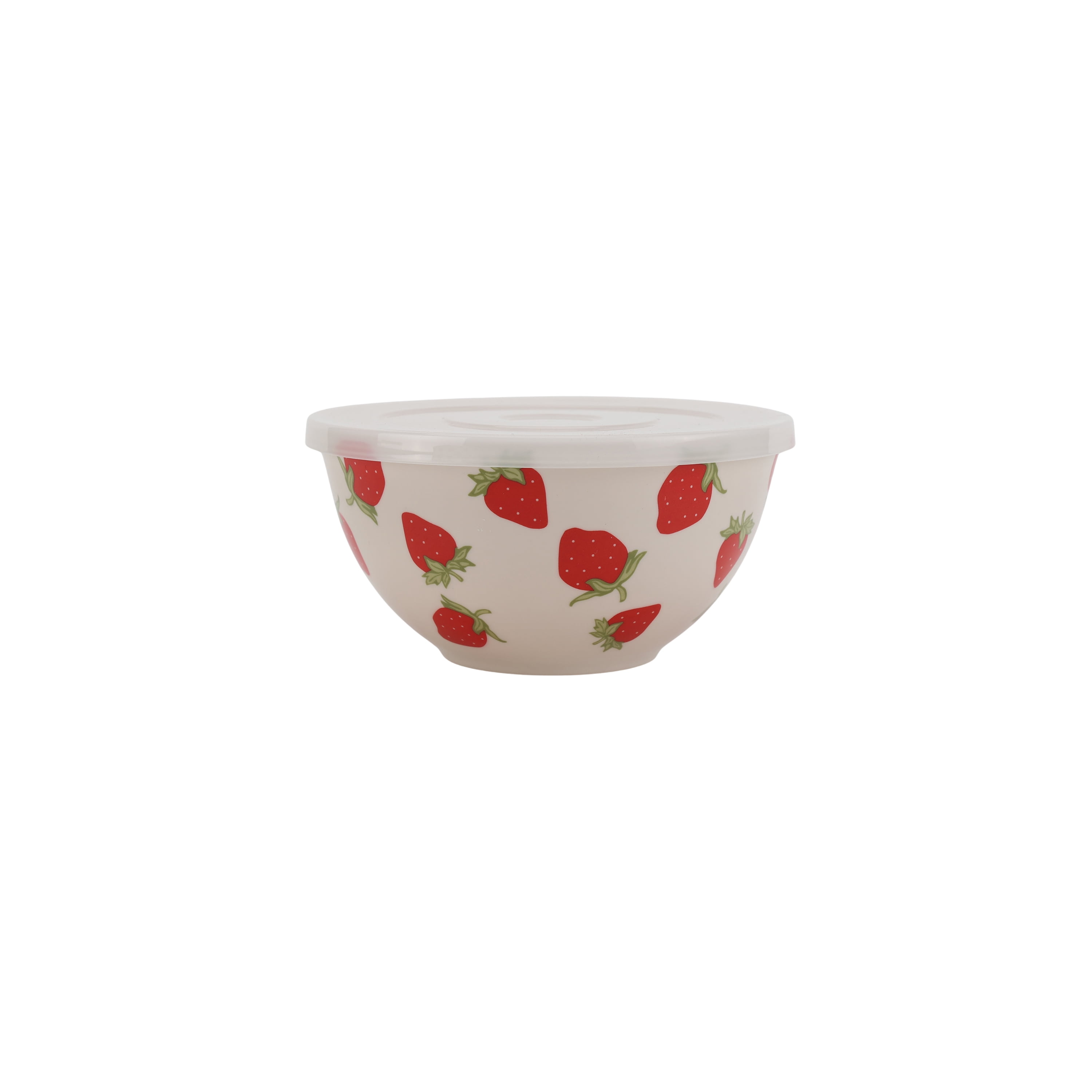 Just Feed Me by Jessie James Decker 10-Piece Melamine Mixing Bowl Set with Lids, Strawberry Design
