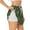 White, variant on Cute Hedgehogs Cactus Blue Printed 2 in 1 Women's Workout Shorts for Athletic Gym Running Shorts with Phone Pockets-