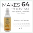 thumbnail image 6 of EarthSential Plant-Based All-Purpose Household Cleaner Concentrate, Orange, 32 fl oz, Makes 64 Bottles, 6 of 6